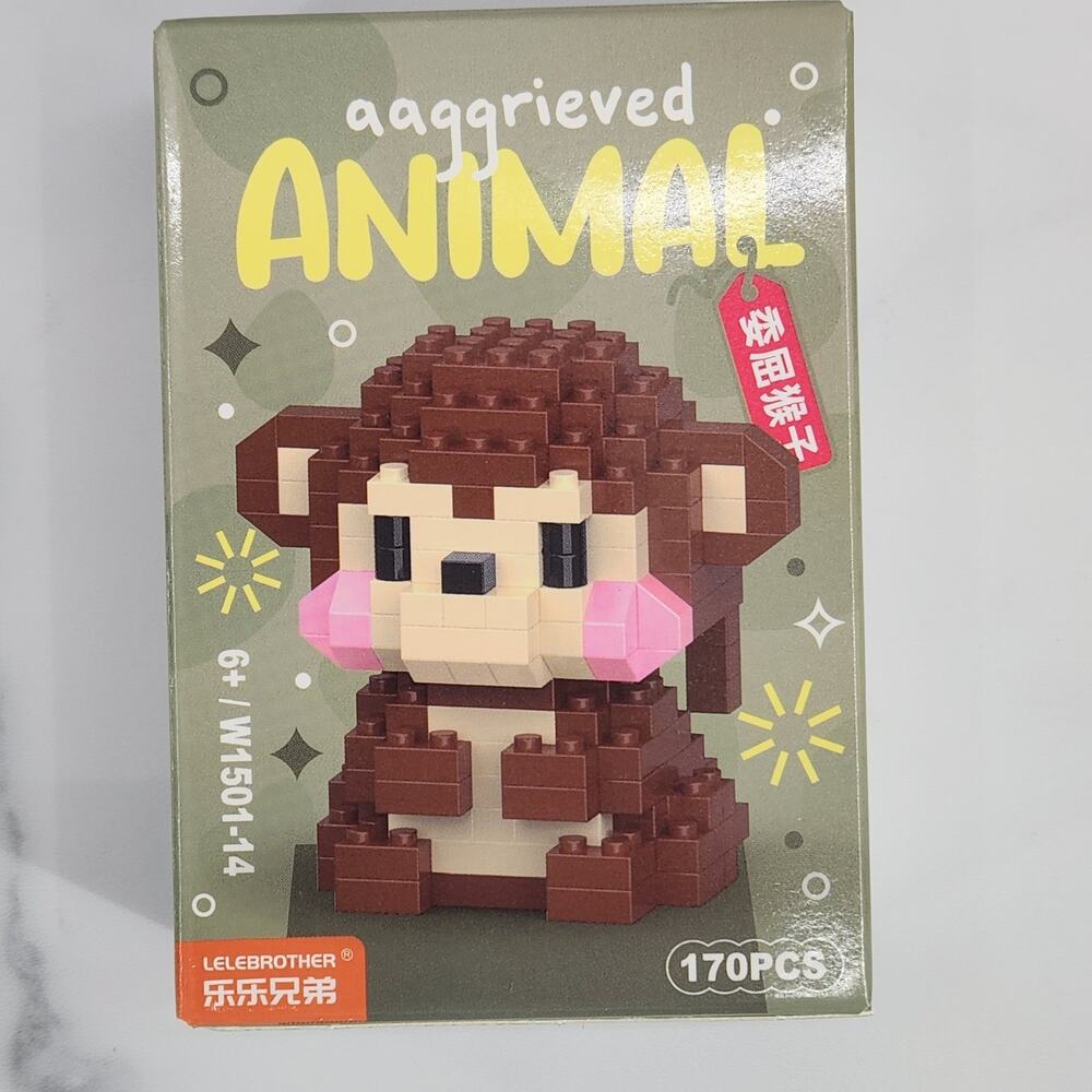 Monkey 170 Piece Building Block Set, Animal Series Building Toys for Kids 6+